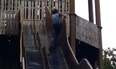 Video: This broken playground slide was closed to the public for a very good reason