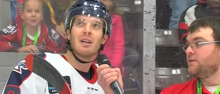 Video: How many ‘meows’ can a hockey player fit into a 40 second interview?