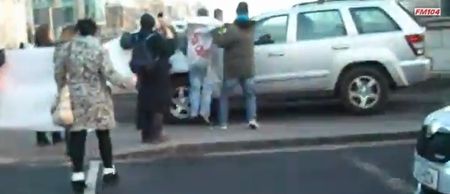 Video: Footage emerges of a vehicle colliding with water charges protesters outside Dublin’s Liberty Hall