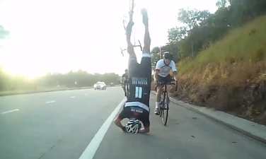 Video: Cyclist flips over handlebars in this extremely painful looking crash