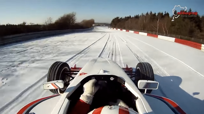 Video: Driving a single seater around the Nurburgring in snow looks like great craic