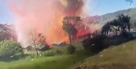 Video: This incredible footage shows what an exploding fireworks factory looks like