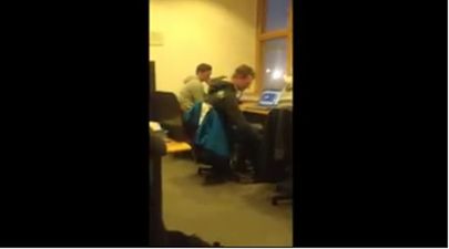 Video: DCU students perform a class library prank on their mate by using this cheesy 90’s song