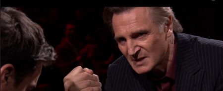 Video: Liam Neeson takes on Jimmy Fallon in an arm-wrestle