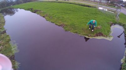 Video: Drone camera runs out of batteries and this guy frantically tries to save it