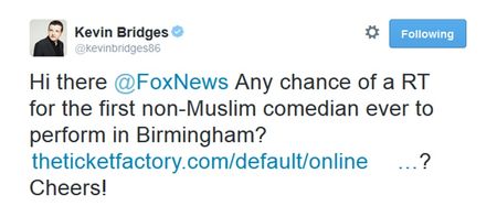 Kevin Bridges and loads of others had a good laugh at Fox News’ expense on Twitter today