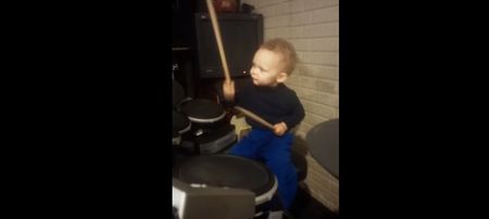 Video: A two-year-old boy drumming along to a classic Foo Fighters song
