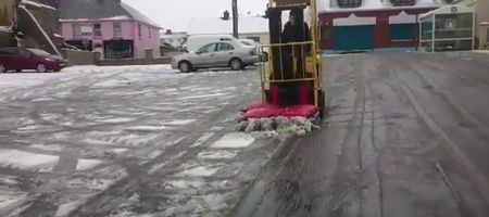 Video: This might be the most Donegal way of dealing with a snow covered car park