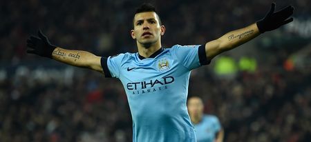 PIC: Manchester City striker Sergio Aguero with a lovely gesture to a fan that lost his father