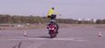 Pic: Daredevil performs standing jump over two motorcycles speeding towards him at 70mph