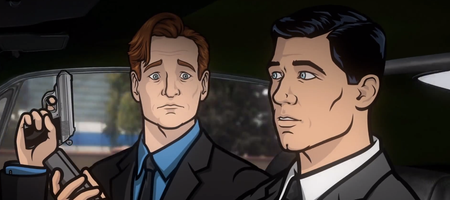 Video: Conan O’Brien and Archer team up to talk Tinder while on the run from Russian mobsters