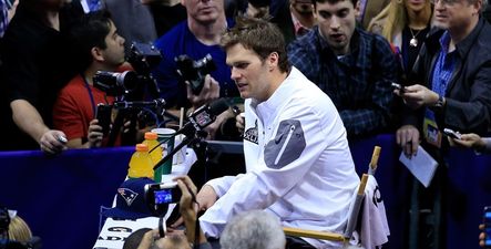 Pic: The crowds surrounding Tom Brady at the Superbowl media day were ridiculous
