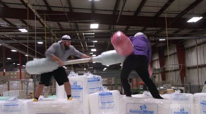 Video: This Gladiator-style Bubble Wrap Battle is the stuff of childhood dreams