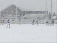 Pics: Would you look at the amount of snow at a Leinster schools hurling final in Mullingar today
