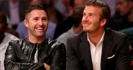 Pic: Poor Robbie Keane is just ‘another pal’ in a photo beside David Beckham in the Daily Mail today