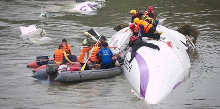 Video: Disturbing footage of the plane crash that caused multiple fatalities in Taiwan