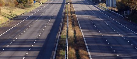 Pic: A car transporter in flames on the motorway in Cork this evening