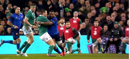 Video: Here’s the thundering collision between Johnny Sexton and Bastareaud
