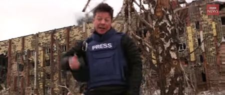 Video: BBC reporter flees from heavy artillery fire during a broadcast in Ukraine