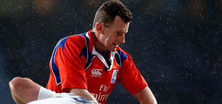 Pic: Nigel Owens might struggle to make the Leinster game tonight and he’s blaming Ryanair