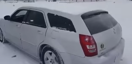 Video: Russian driver finds ingenious solution to clearing snow from his car