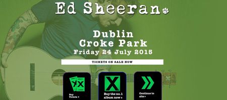 Tickets for the Ed Sheeran Croke Park gig are on sale right now