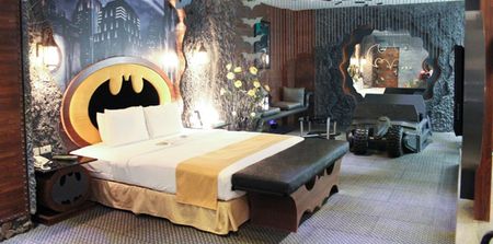 Holy room rates! You can stay in a Batman-themed room in this Taiwanese hotel