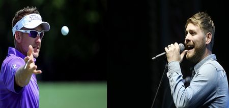 Pic: Ian Poulter labels Brian McFadden a pr*ck after he mentions him in crass Harrison Ford joke