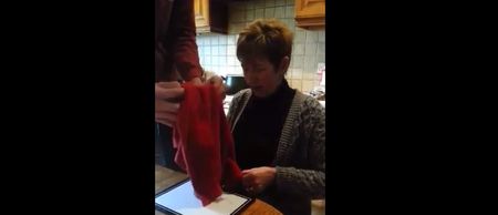 Video: Irish Mammy goes berserk after falling for water bottle magic trick [NSFW]