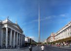 This GOAL poster shows what O’Connell Street would look like after an earthquake