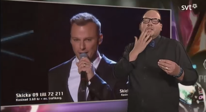 Video: Sign language interpreter steals the show during Sweden’s Eurovision decider