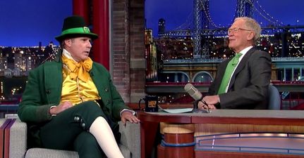 Video: Will Ferrell dressed as a leprechaun singing ‘Danny Boy’ on Letterman
