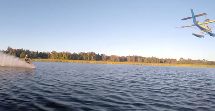 Video: Barefoot airplane water-skiing is the most extreme thing you’ll see today