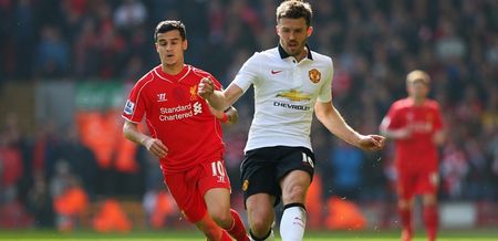 Video: Alex Ferguson gives Michael Carrick a sly nudge in the back during post-match interview at Anfield
