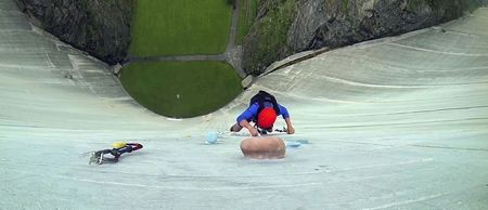 Janey Mac! This is what it’s like to BASE jump off the world’s highest climbing wall