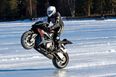 Video: 23-year-old biker sets World Record by landing a 206km/h wheelie on ice