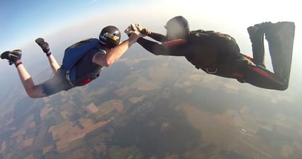 Video: A guy dropped his GoPro on a 3,000 feet skydive and it kept recording