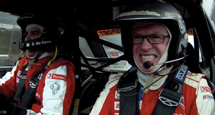 Video: Watch as Joe Brolly gets the bejaysus scared out of him in a rally car