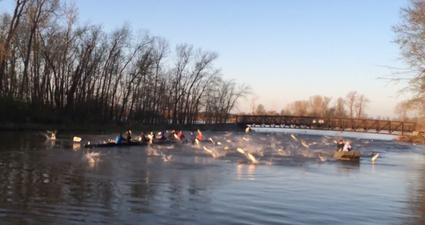 Video: Rowing team freaks out while being attacked by flying carp