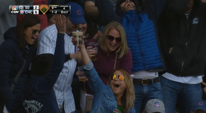 Video: Baseball fan chugs beer like a boss after catching foul ball in cup