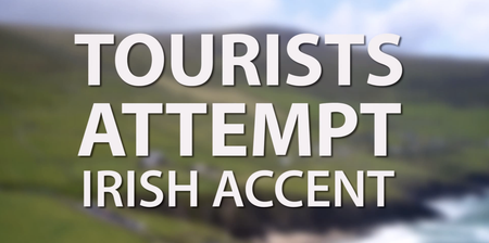 Video: Tourists attempt Irish accents while reading material from Father Ted