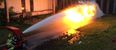 Best experiment ever: A massive hose vs. a massive flame thrower