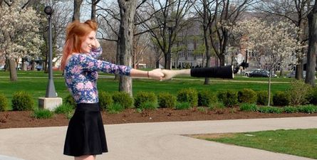 Presenting the selfie-stick shaped like a human arm
