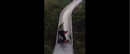 Video: Ireland’s youngest ever stuntman flies down the nations slippiest slide