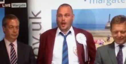 Vine: ‘Pub Landlord’ Al Murray’s amazing reaction to Nigel Farage’s election defeat