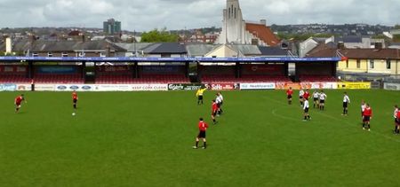 Video: A 15-year-old from Cork scoring a stunning 40 yard free kick in Turner’s Cross