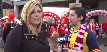 Video: Female reporter embarrasses football fans who shouted ‘f**k her right in the p*ssy’ on live TV