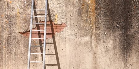 Pic: This ladder improvisation in Galway doesn’t look too safe