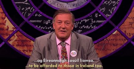 Video: Stephen Fry and international comedy stars support the Yes vote as Gaeilge
