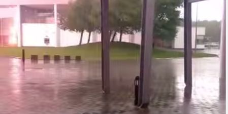 Video: Incredible footage of lightning striking the ground in this Dublin college